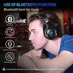 Pholnikas-Q9 Gaming Bluetooth Headphones With Removable External Mic