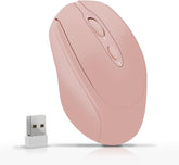 Pink Computer Mouse Optical 2.4G Mute Wireless Mouse