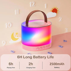 K52 Mini Bluetooth Speaker with Wireless Karaoke Mic & RGB Lights