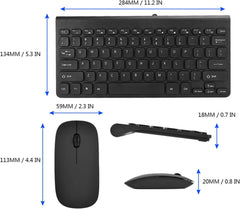 Seenda Slim Rechargeable Wireless Keyboard & Mouse Combo with Numeric Keypad
