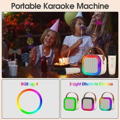 K12 Mini Portable Bluetooth Karaoke Speaker with Dual Microphones