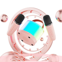 K52 Mini Bluetooth Speaker with Wireless Karaoke Mic & RGB Lights