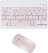 Ultra-Slim Rechargeable Bluetooth Keyboard and Mouse Combo for iOS & Android Devices - Stylish Pink