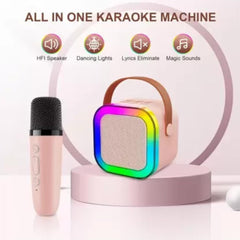 K12 Mini Portable Bluetooth Karaoke Speaker with Dual Microphones