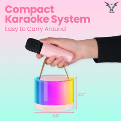 K52 Mini Bluetooth Speaker with Wireless Karaoke Mic & RGB Lights