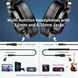 Fusion-A71 Wired Audio Jack for Studio Monitor & Mixing DJ Guitar AMP, Computer Laptop PC Tablet - Black