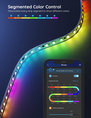 Govee H6125 RGBIC Bluetooth LED Strip Lights with Music Sync & Segmented Control