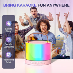 K52 Mini Bluetooth Speaker with Wireless Karaoke Mic & RGB Lights