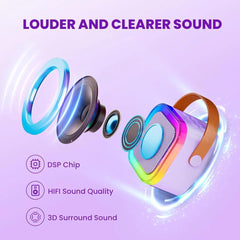 K12 Mini Portable Bluetooth Karaoke Speaker with Dual Microphones