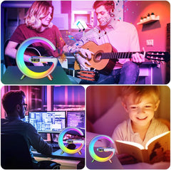 Multi Function G-Shaped Wireless Charger LED Lamp