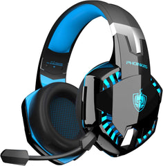 Pholnikas-G2000BT Wired Gaming Headset with Detachable Noise Cancelling Mic