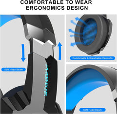 Pholnikas-G9000BT Wireless Gaming Headphones with 40H Playtime