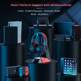 Binnune-BW01 Wireless Gaming Headset with Microphone for PC PS4 PS5