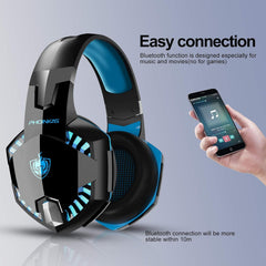 Pholnikas-G2000BT Wired Gaming Headset with Detachable Noise Cancelling Mic