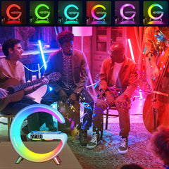 Multi Function G-Shaped Wireless Charger LED Lamp