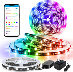 Govee H6127 RGBIC LED Strip Lights 16.4ft - Bluetooth Control with Music Sync & 64 Scene Modes