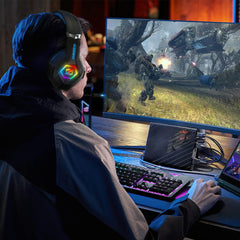 Ozeino-GM-6 Gaming Headphones with Noise Cancelling Flexible Mic