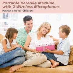 K52 Mini Bluetooth Speaker with Wireless Karaoke Mic & RGB Lights