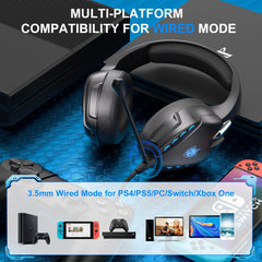 Pholnikas-Q10 Bluetooth Gaming Headset With Removable Microphone