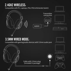Nubwo-G03 Wireless Gaming Headset with Microphone