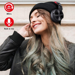 M studio-Y80 B Wireless/Wired Stereo Sound Foldable Headsets with Deep Bass