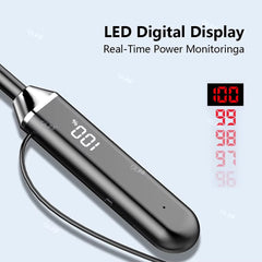 ED Neckband Earphones Wireless Bluetooth 5.2 Smart Digital Display