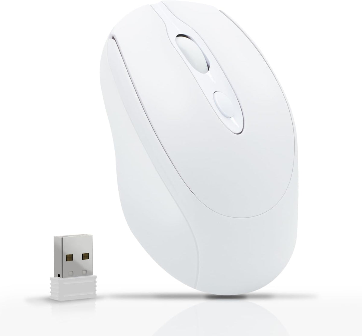 White Computer Mouse Optical 2.4G Mute Wireless Mouse