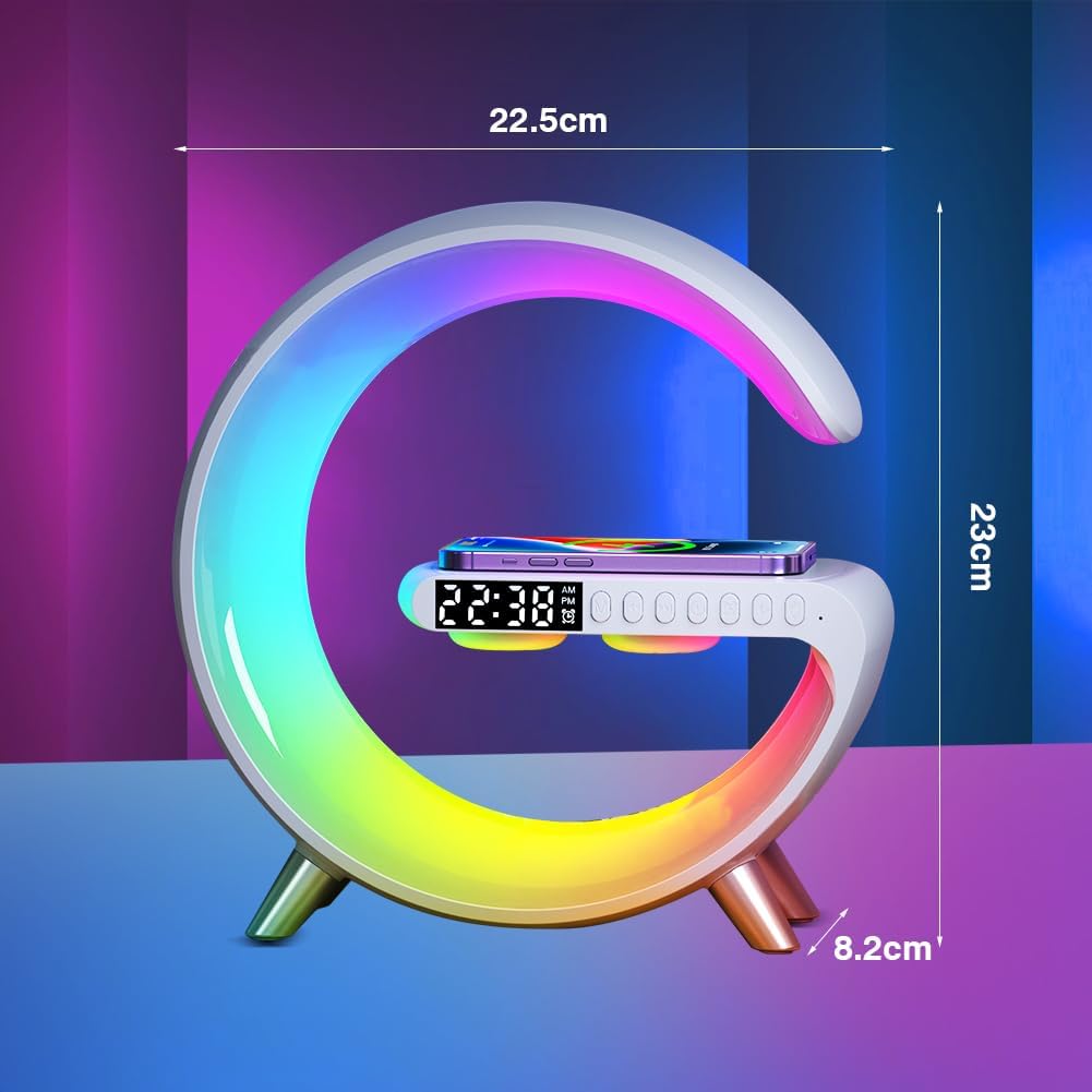 Multi Function G-Shaped Wireless Charger LED Lamp