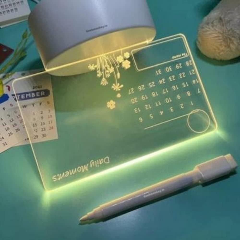 3D Acrylic LED Message Board with Stand & Rewritable Pen