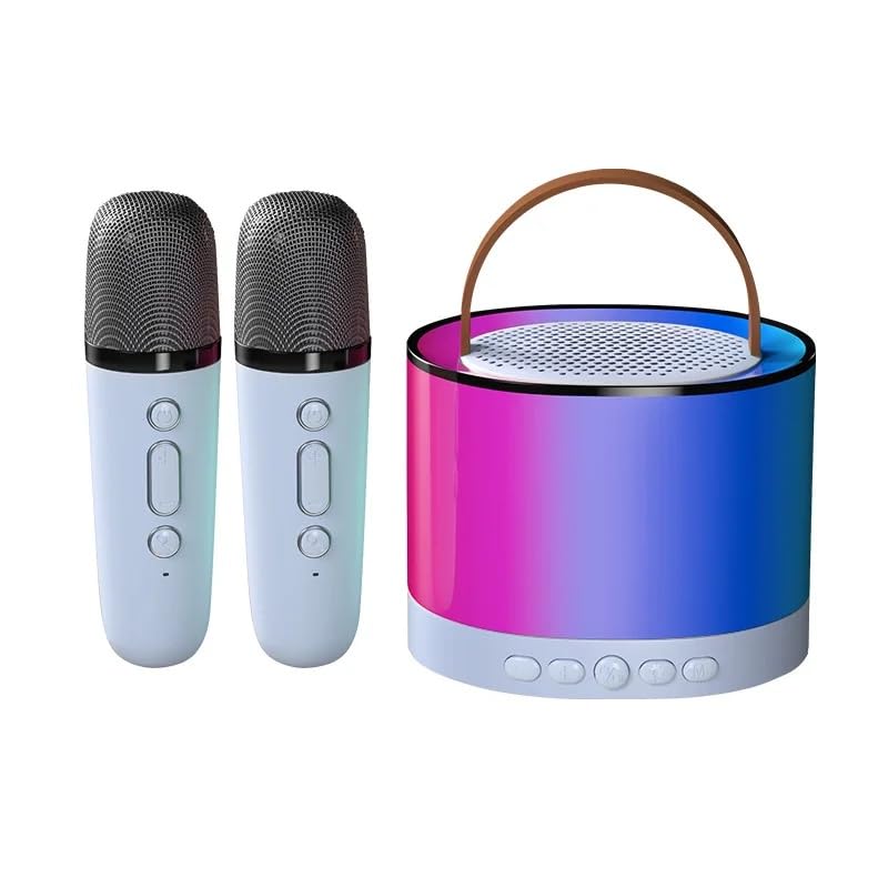 K52 Mini Bluetooth Speaker with Wireless Karaoke Mic & RGB Lights