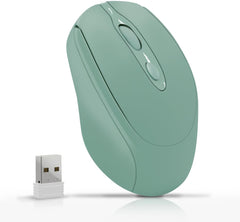 Green Computer Mouse Optical 2.4G Mute Wireless Mouse