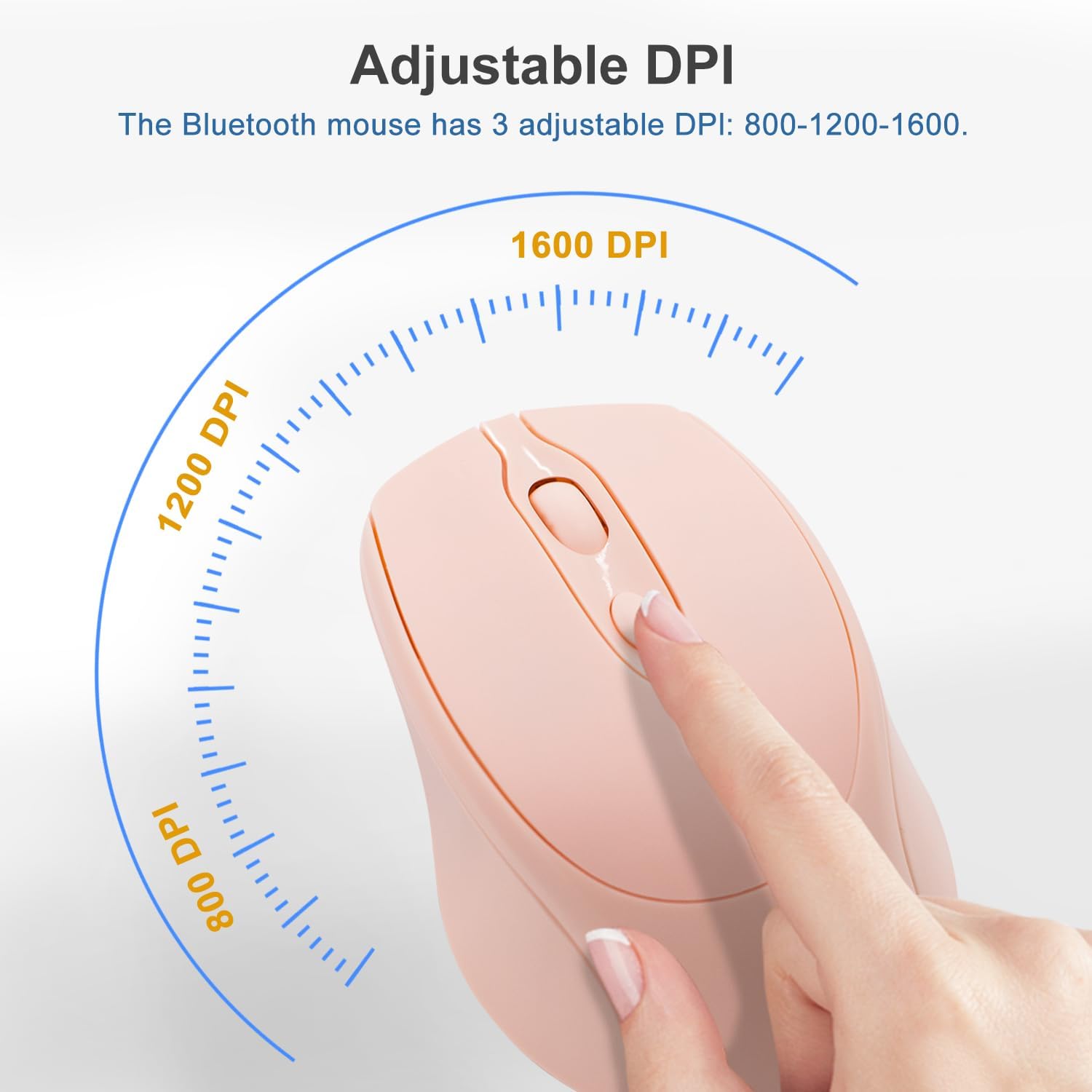 Pink Computer Mouse Optical 2.4G Mute Wireless Mouse