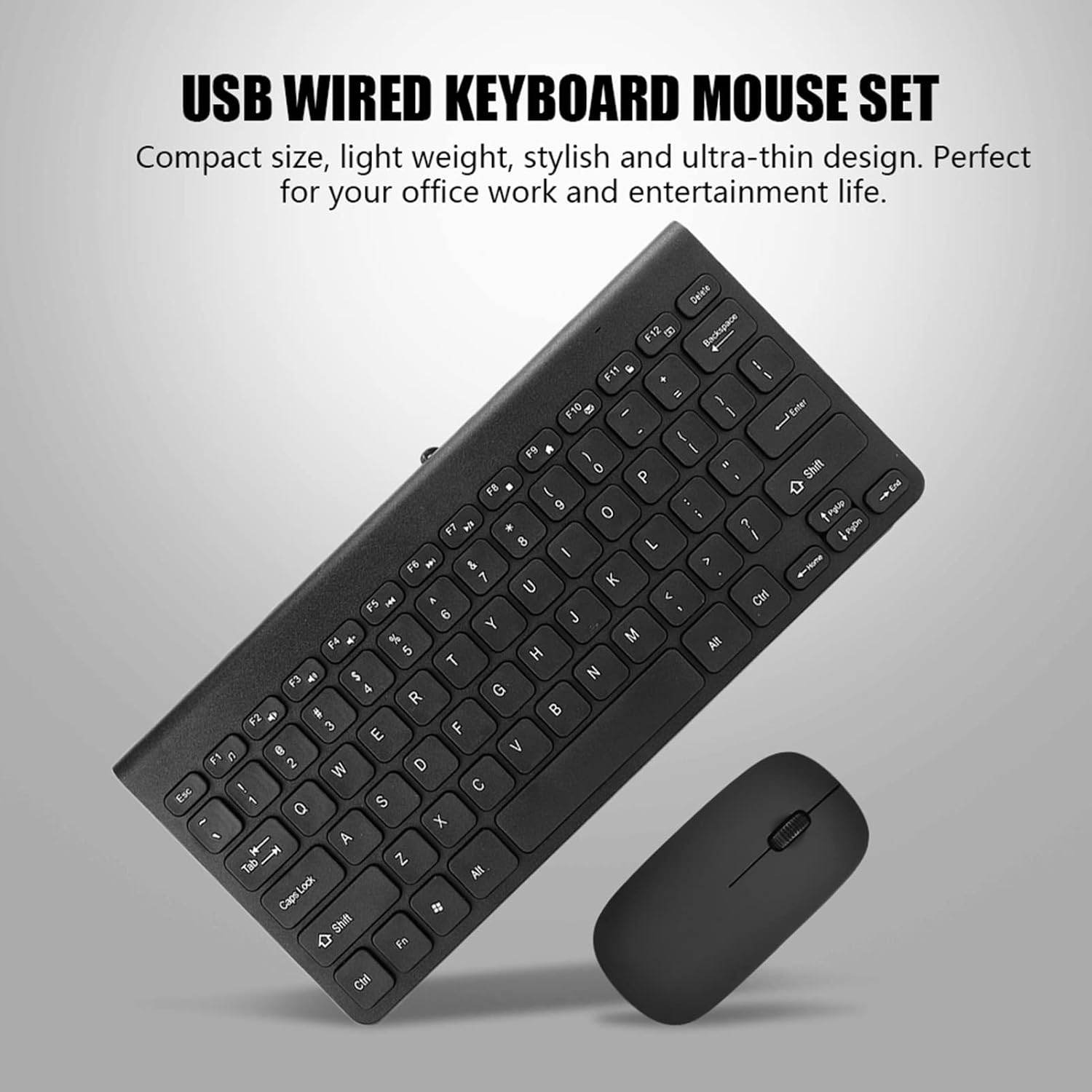 Seenda Slim Rechargeable Wireless Keyboard & Mouse Combo with Numeric Keypad