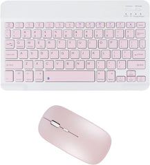 Ultra-Slim Rechargeable Bluetooth Keyboard and Mouse Combo for iOS & Android Devices - Stylish Pink