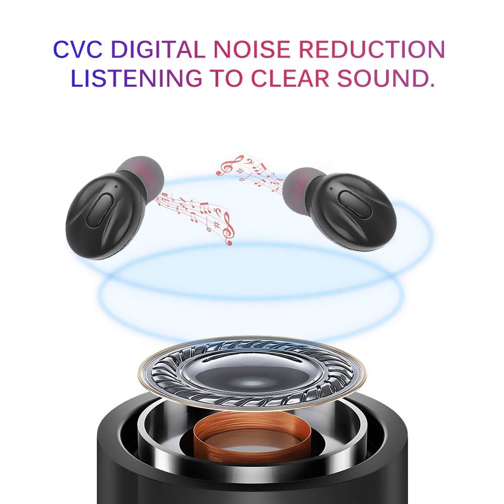 XG8 Bluetooth 5.0 Wireless Earbuds Waterproof Noise Canceling Stereo TWS Sport Earphones