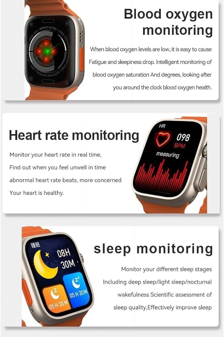 T800 Ultra Smartwatch: Big Display, Bluetooth Calling & Fitness Features