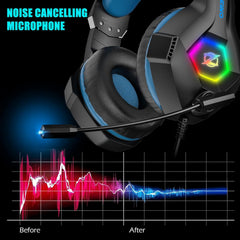 Ozeino-GM-6 Gaming Headphones with Noise Cancelling Flexible Mic 