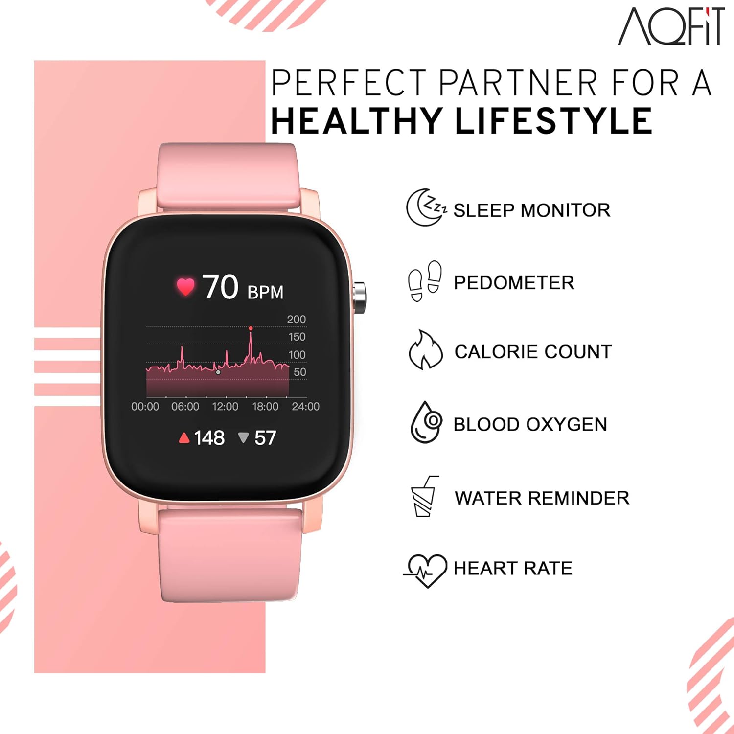 I7 Smart Watch Bluetooth Calling | Heart Rate Monitor | Step Count | Calorie Count