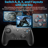 Bluetooth Wireless Gamepad - Compatible with Switch, Mac, PC, and Phone, Customizable Buttons, Type-C Rechargeable, 15-Hour Playtime