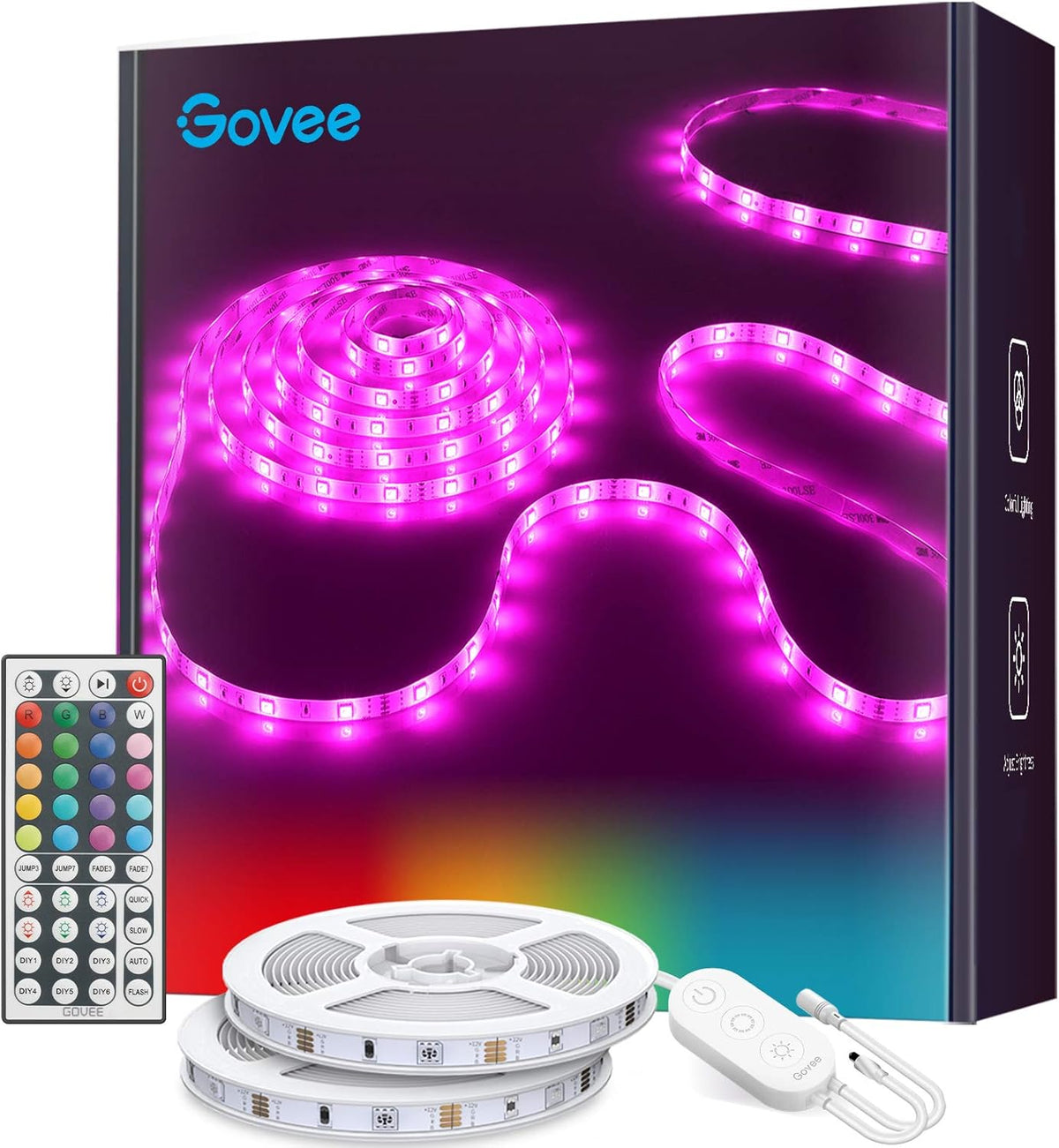 Govee H6189 LED Strip Lights with Remote Control & 20 Colors - DIY Color Changing Light Strip