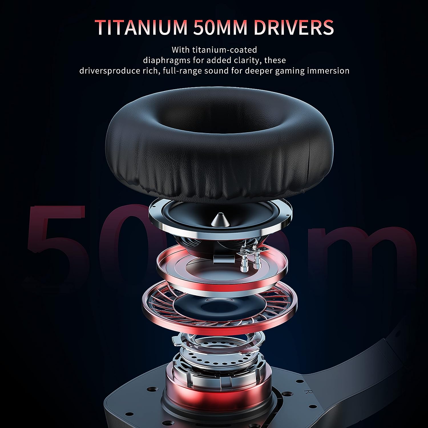 Binnune-BW01 Wireless Gaming Headset with Microphone for PC PS4 PS5