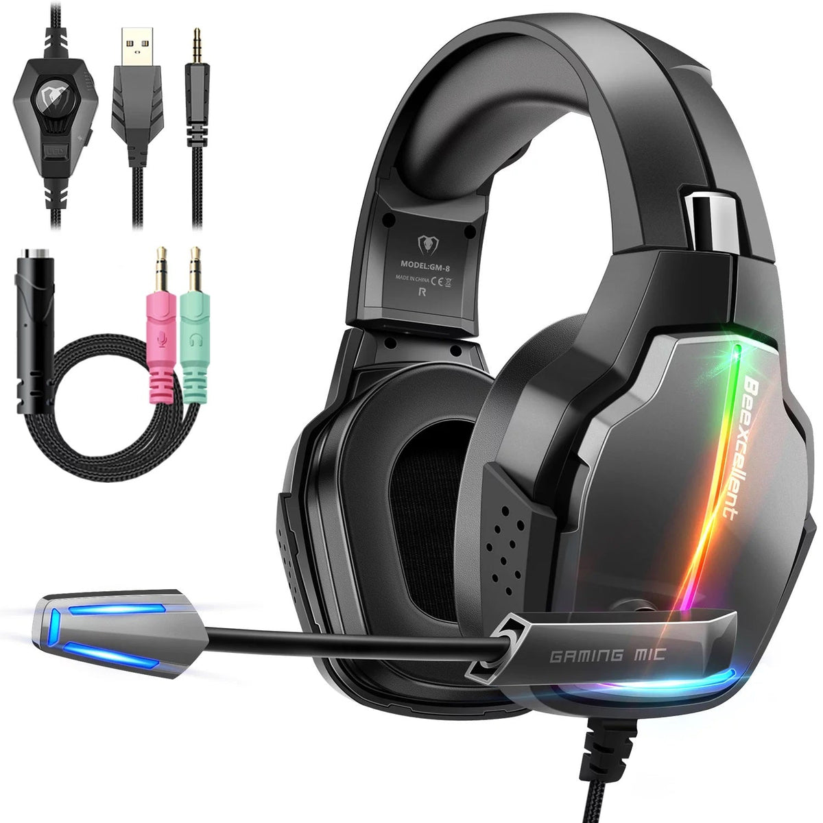 BE-Excelent-GM-8 Pro Gaming Headphones Surround Stereo Wired