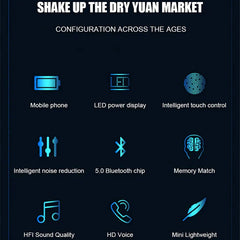 F9 HIFI Stereo Wireless Sport Touch Mini Earbuds Power Bank