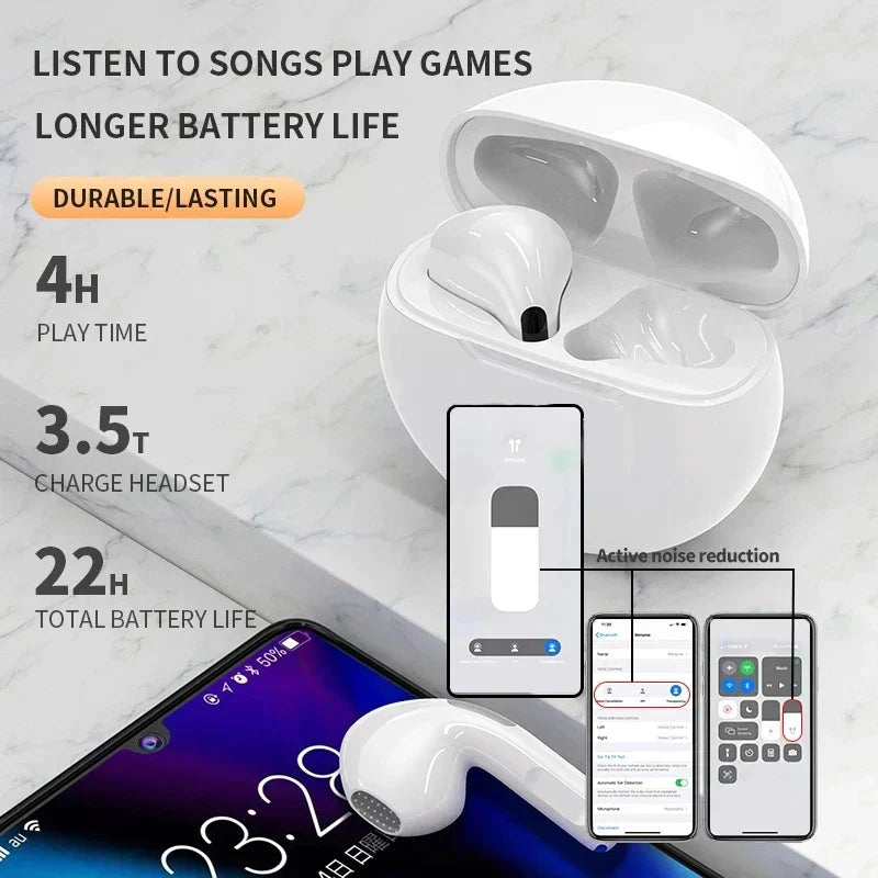 Air Pro 6 TWS Wireless Mini Pods Earbuds
